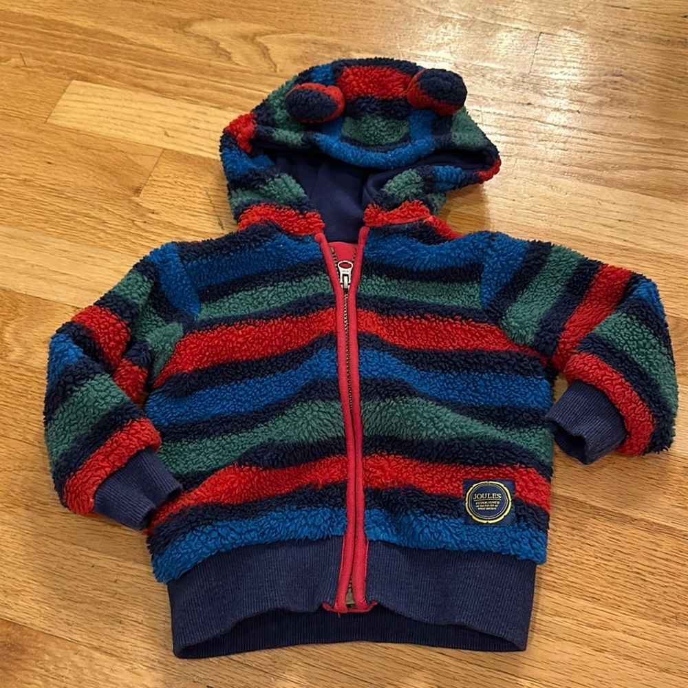 Joules striped fleece
